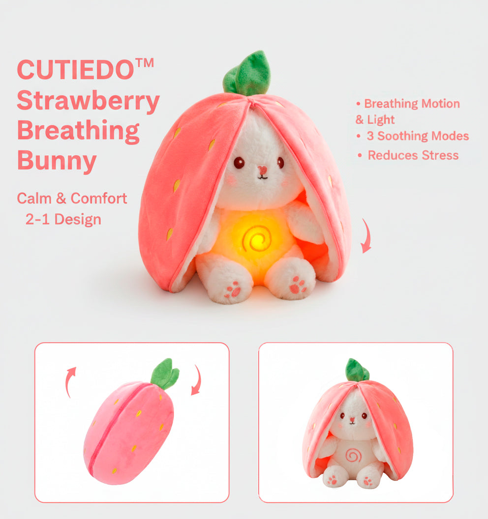 CUTIEDO™ Strawberry Breathing Bunny